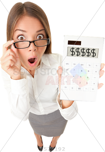 Stock Photo Of Shocked Brunette Asian Businesswoman - Accountant Business Woman (340x490), Png Download