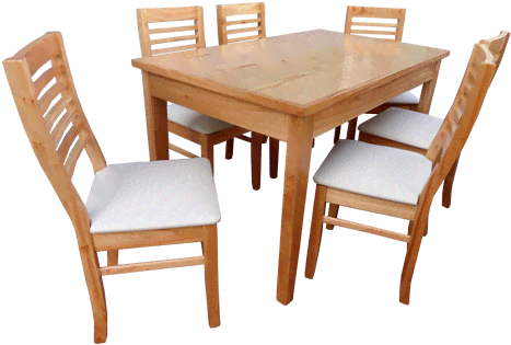 Juego De Comedor Mesa Viena - Juegos De Comedor De Madera (500x375), Png Download