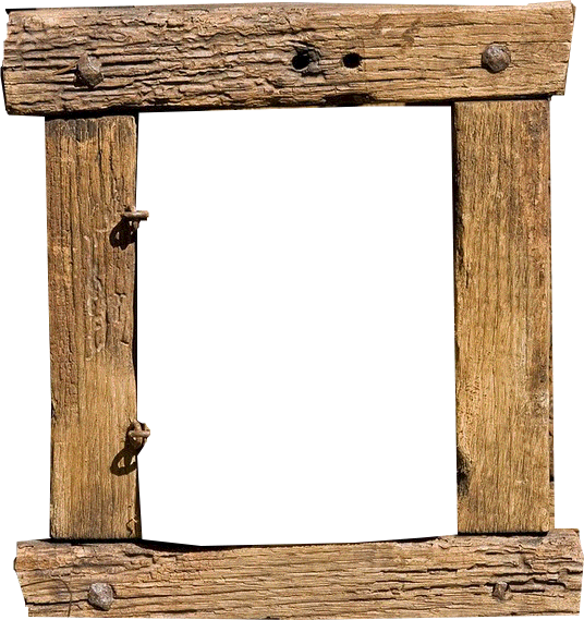 Marcos De Madera Viejos (536x569), Png Download