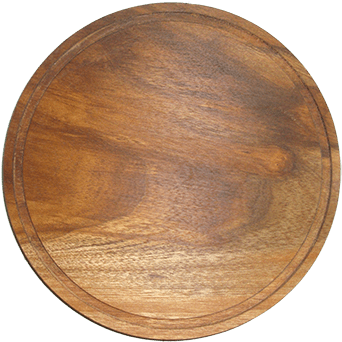 Plato Redondo De Madera - Platos De Madera Redondos (351x354), Png Download