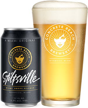 Concrete Beach Stiltsville Pilsner (450x450), Png Download