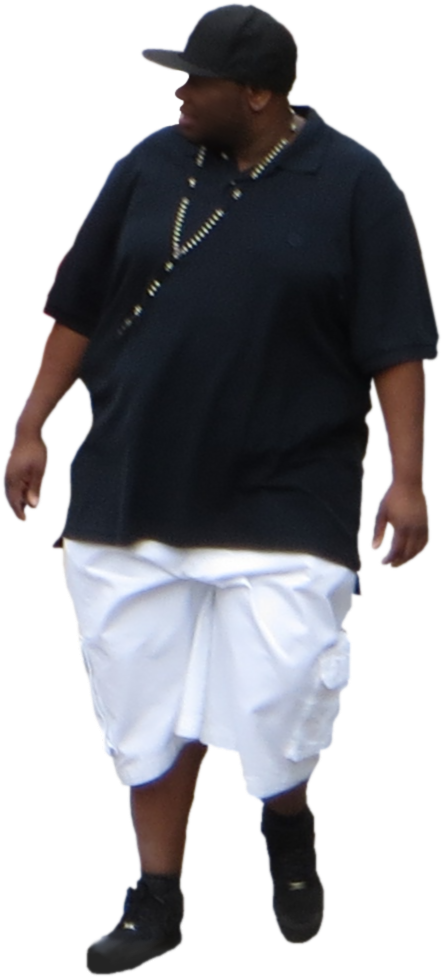 Black Person Png Download - Hombre Gordo Png (976x976), Png Download