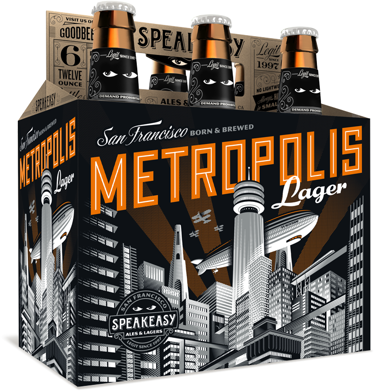 Speakeasy Ales & Lagers Metropolis Lager 12oz - Speakeasy Brewing (750x800), Png Download
