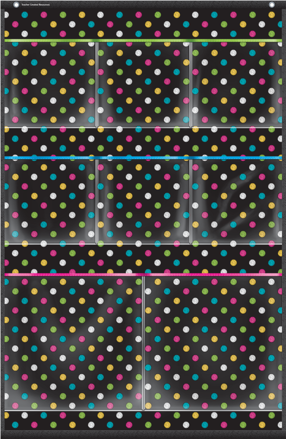 Tcr20782 Chalkboard Brights 8 Pocket Small Storage - Teacher Created Resources 8 Pocket Storage Pocket Chart, (900x900), Png Download