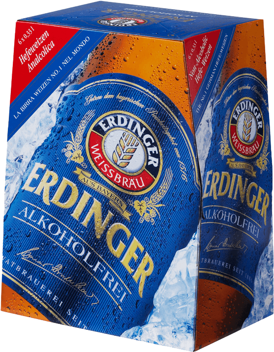 Alkoholfrei Karton6x03 - Erdinger Non Alcoholic Beer (842x842), Png Download