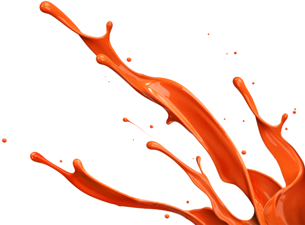 Imágenes De Manchas De Colores - Orange Paint Splash Png (618x456), Png Download