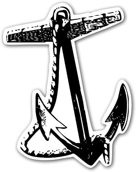 Ancla Marinera Pegatina - Anchor (480x600), Png Download