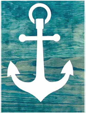 Cuadro Ancla Sobre Madera Iy014 - Cuadro Pájaros (500x500), Png Download