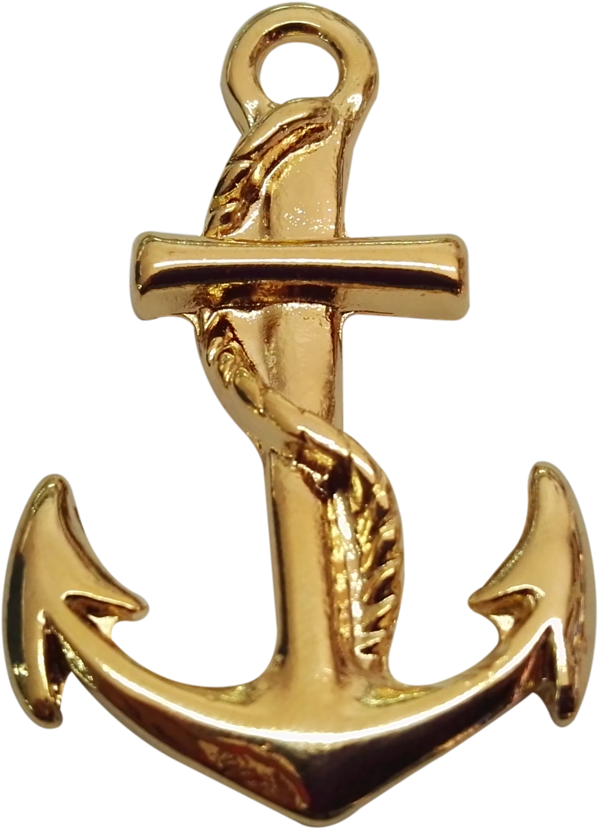 Dije De Metal Ancla Laso Dorado - Crescent (1992x1992), Png Download