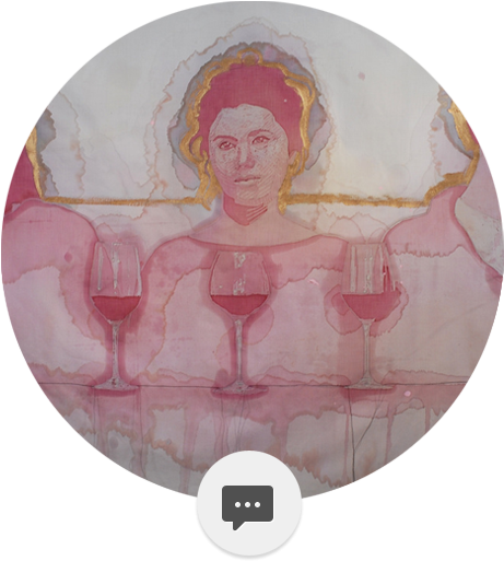 Manchas De Vino Convertidas En Arte - Visual Arts (460x521), Png Download