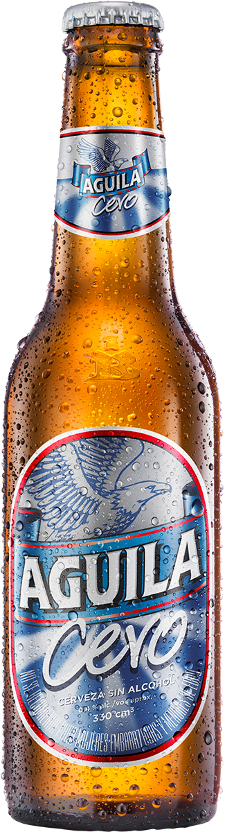Cerveza Aguila Cero Botella - Publicidad De Alcohol En Calles (325x1200), Png Download