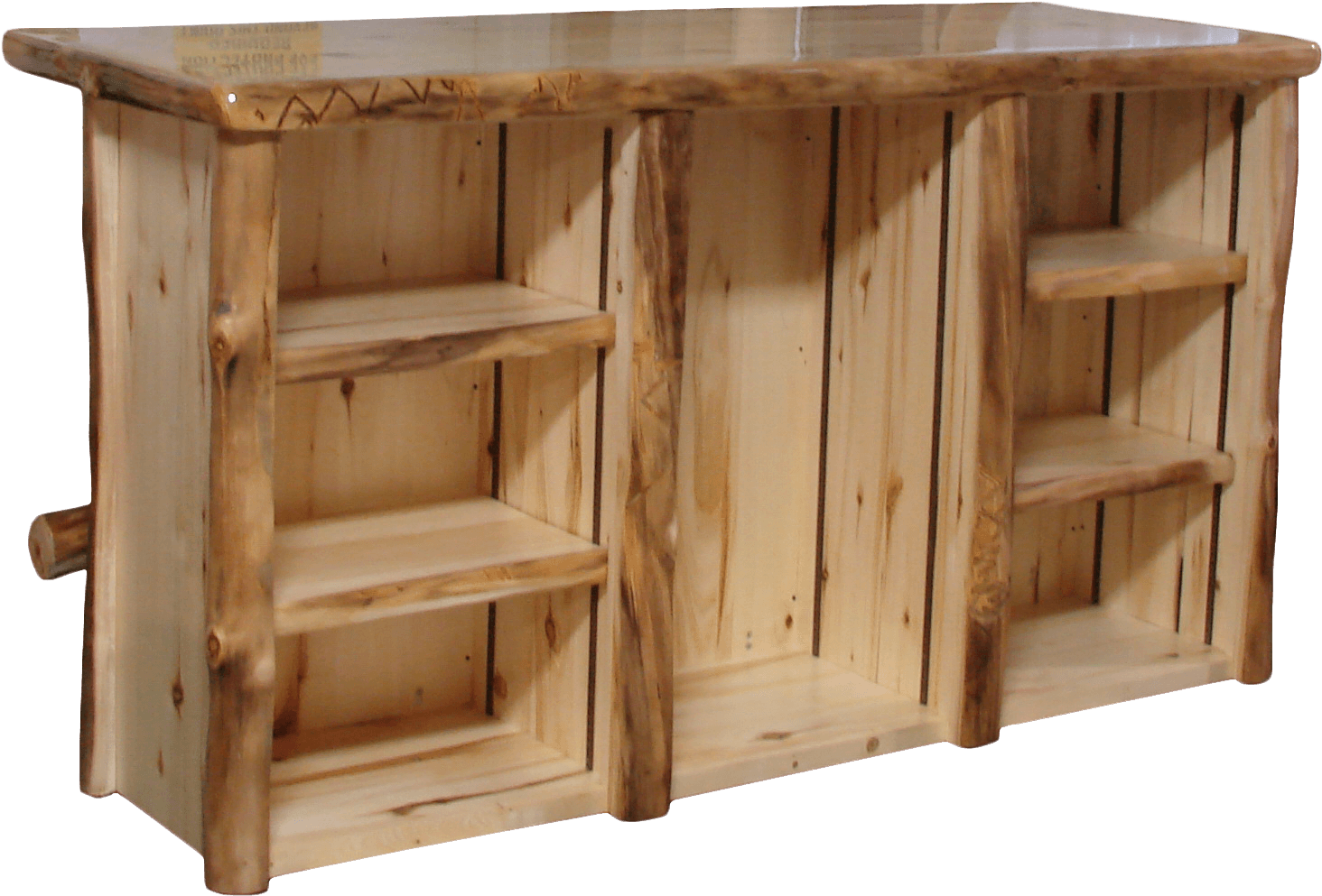 Aspen Log Open Bar - Furniture (1471x1432), Png Download
