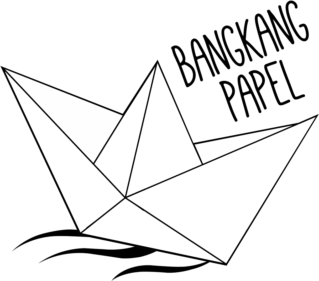 Black And White Version - Bangkang Papel (1400x1400), Png Download