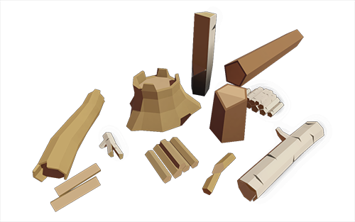 114 Wood Prefabs The Same Lod Prefabs - Lumber (500x313), Png Download