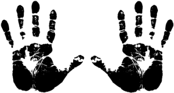 Imagenes De Huellas, Door De, Actividades Artísticas, - Black Hand Gang Symbol (350x350), Png Download