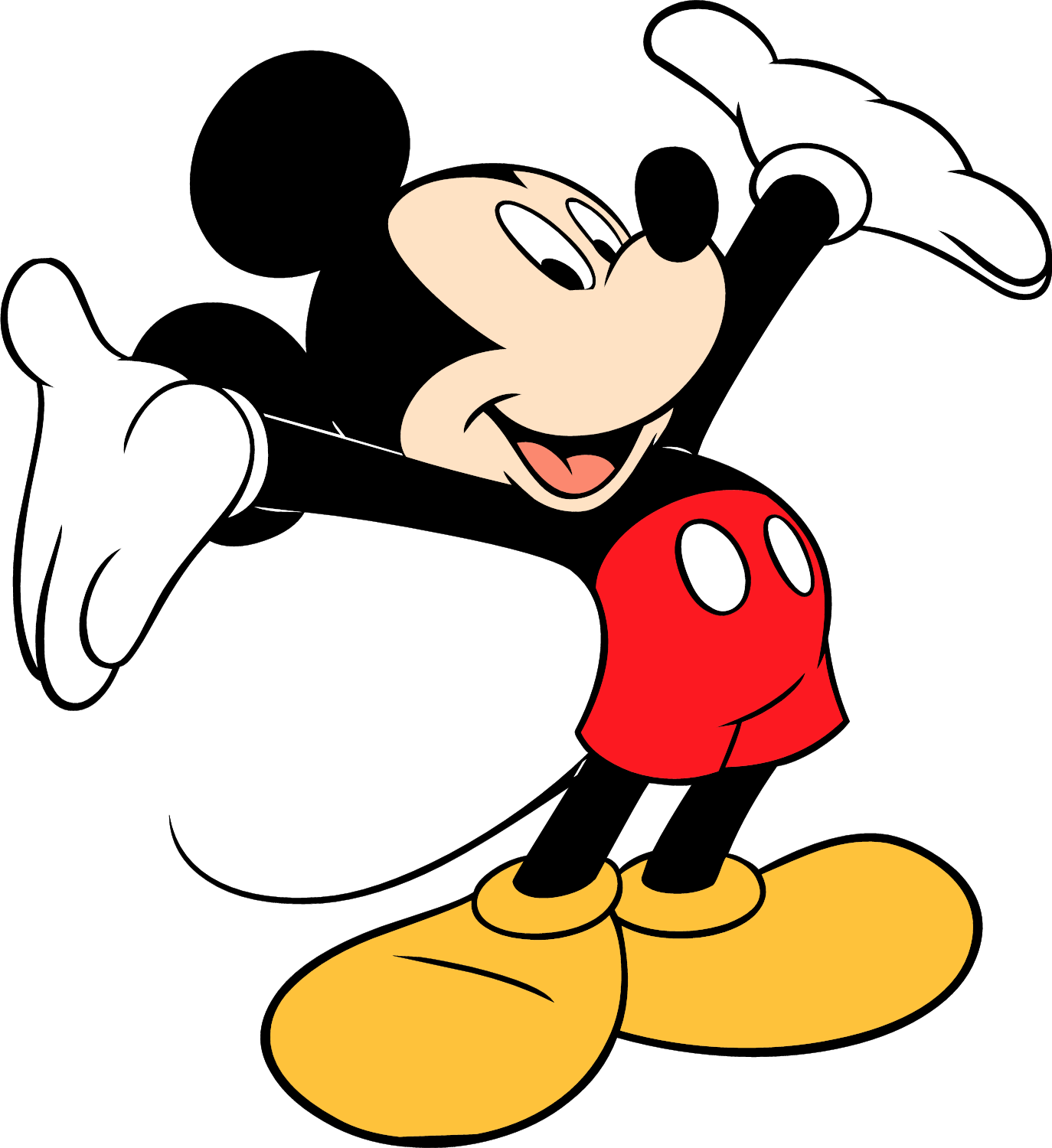 Aqui Imagens De Mickey E Miney Com Fundo Recortado - Mickey Mouse High Resolution (1374x1500), Png Download