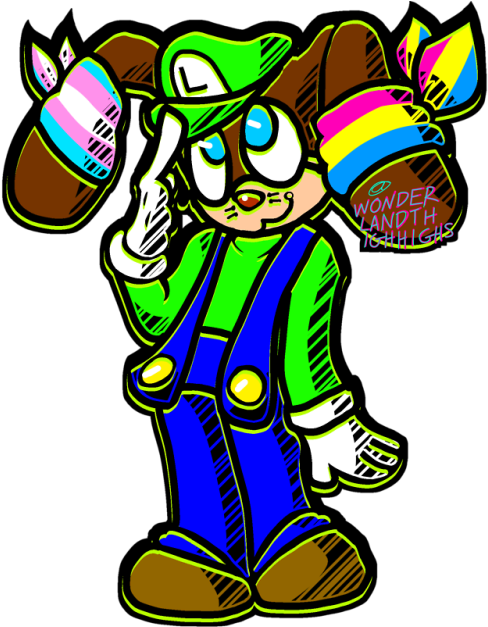 As Pwomised Fow @im A Luigi Number One - Cartoon (500x629), Png Download