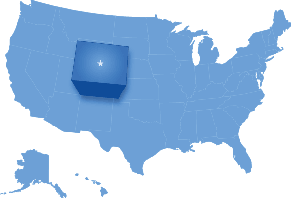 Colorado Clipart Colorado Map Clipart - Blue Map Of United States (587x399), Png Download