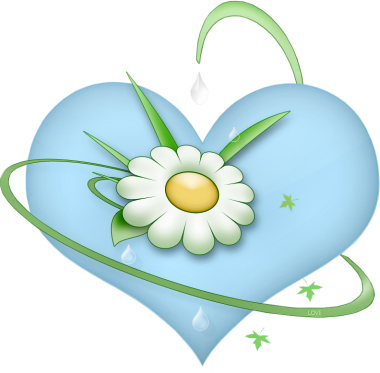 Hearts ‿✿⁀♡♥♡❤ - Heart Blue Flowers Gifs (380x373), Png Download