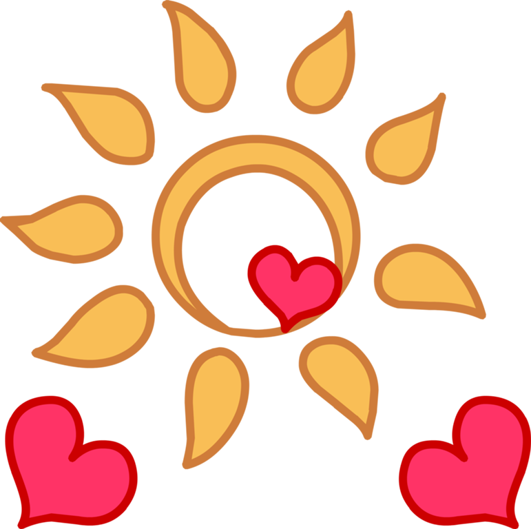 Happy Sunshine Pictures - Sun And Hearts Cutie Mark (771x768), Png Download
