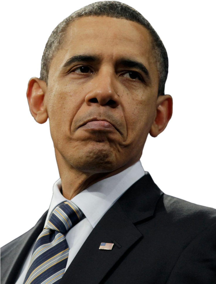 Clip Art Free Library Obama Frown Render By Kernelpanicx - Barack Obama Head Png (736x1000), Png Download