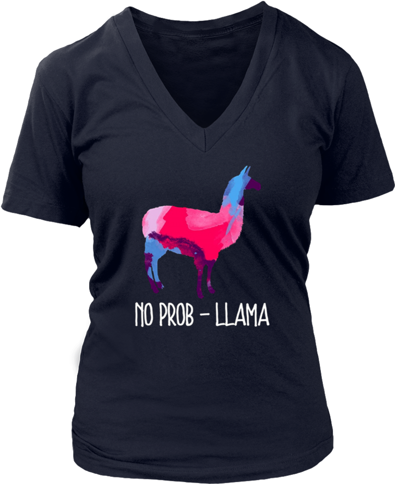 Llama T-shirt, No Prob Llamas Lovers Watercolor Shirt - Pog Mo Thoin! - Kiss My Ass - Irish Funny Joke St Patrick (960x960), Png Download