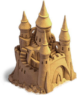 Big Sand Castle - Sandcastle Transparent Background (400x400), Png Download