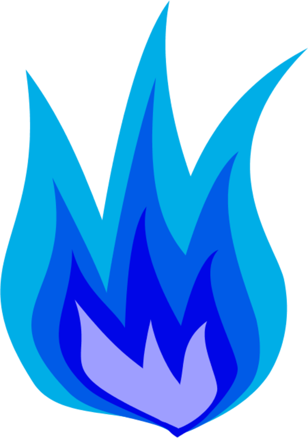 Vector Clip Art - Fire Blue Icon Png (600x854), Png Download