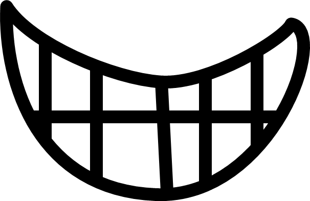 Happy Teeth - Pencil Case Clipart Png (606x393), Png Download