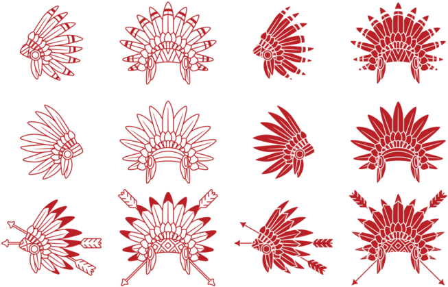 Vector Indian War Bonnet - Euclidean Vector (700x490), Png Download