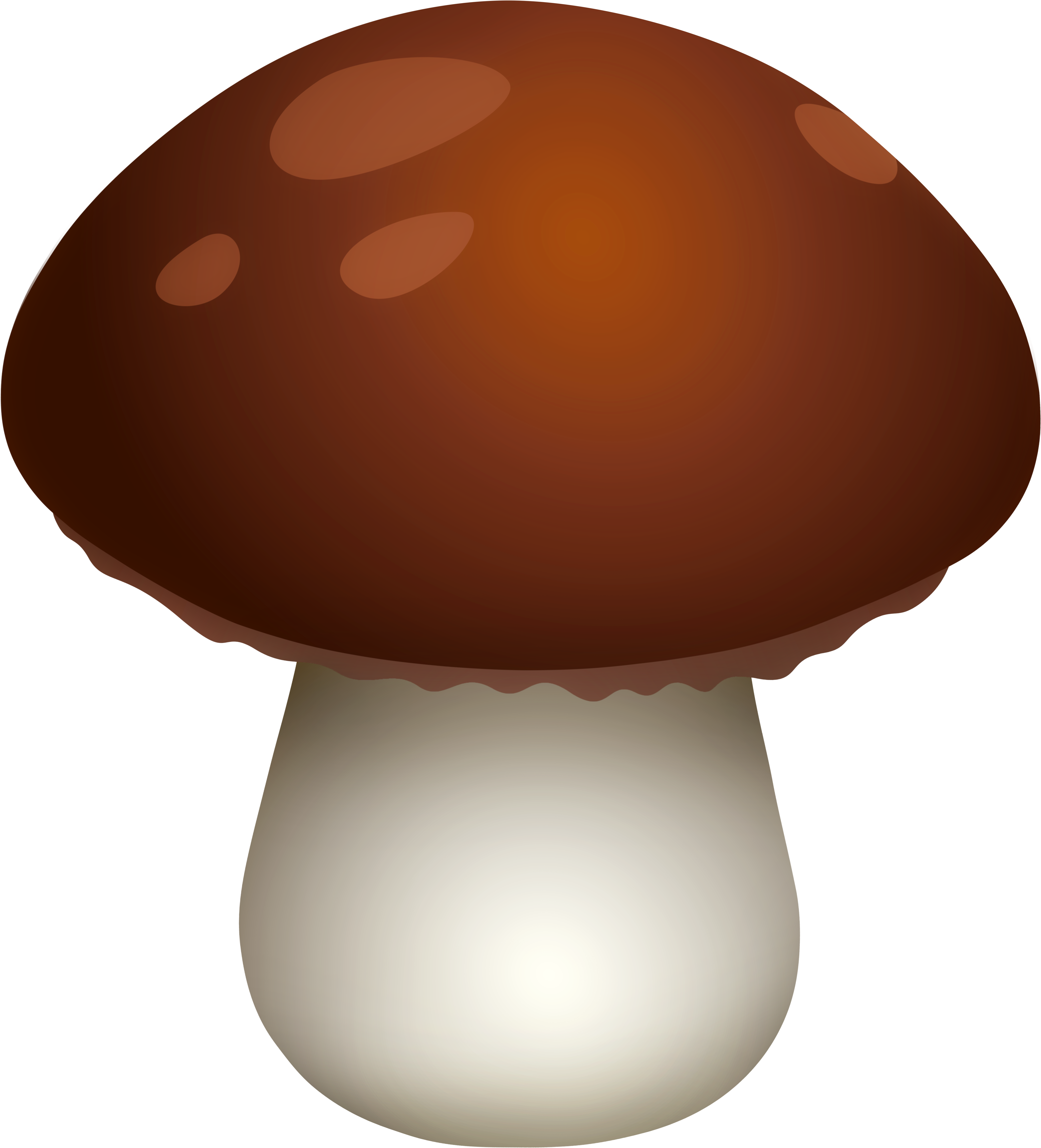Dark Brown Mushroom Png Clipart - Mushroom Clipart (5616x6063), Png Download
