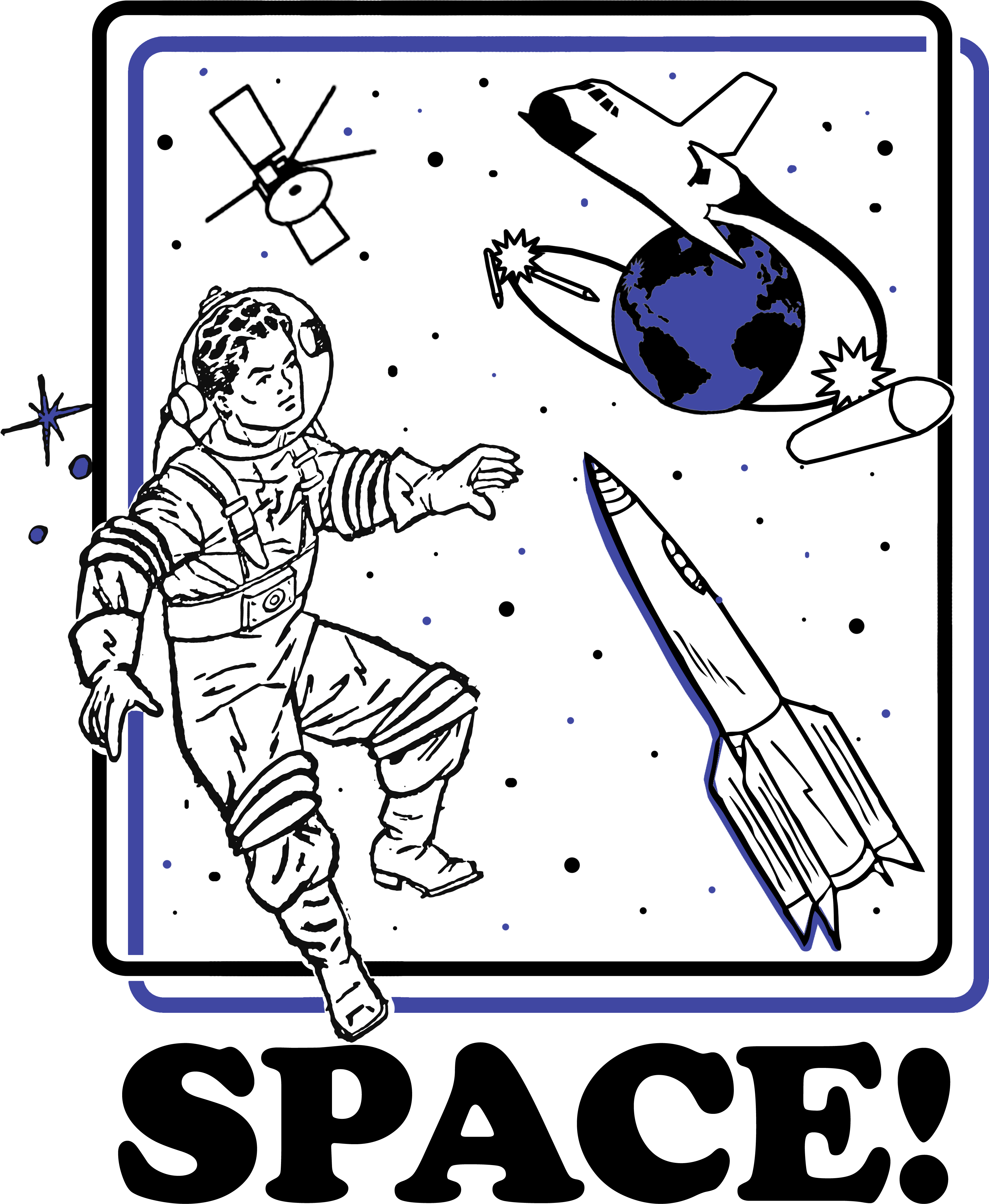 Retro Throwback Aesthetic Astronaut Design - Shit Me I'm Kiss Faced Tile Coaster (4500x5400), Png Download