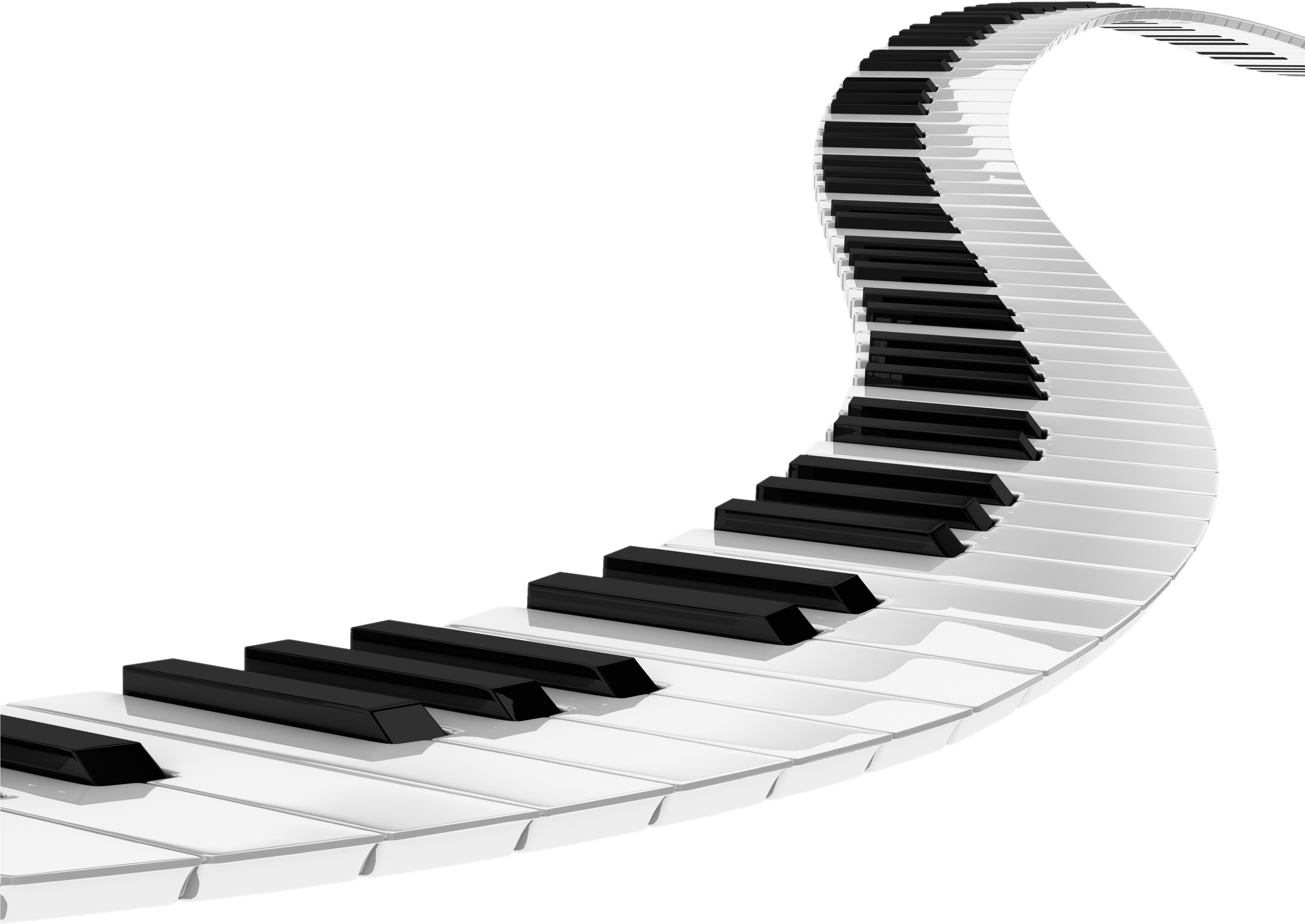 Wavy Piano Keys Png (4000x3192), Png Download