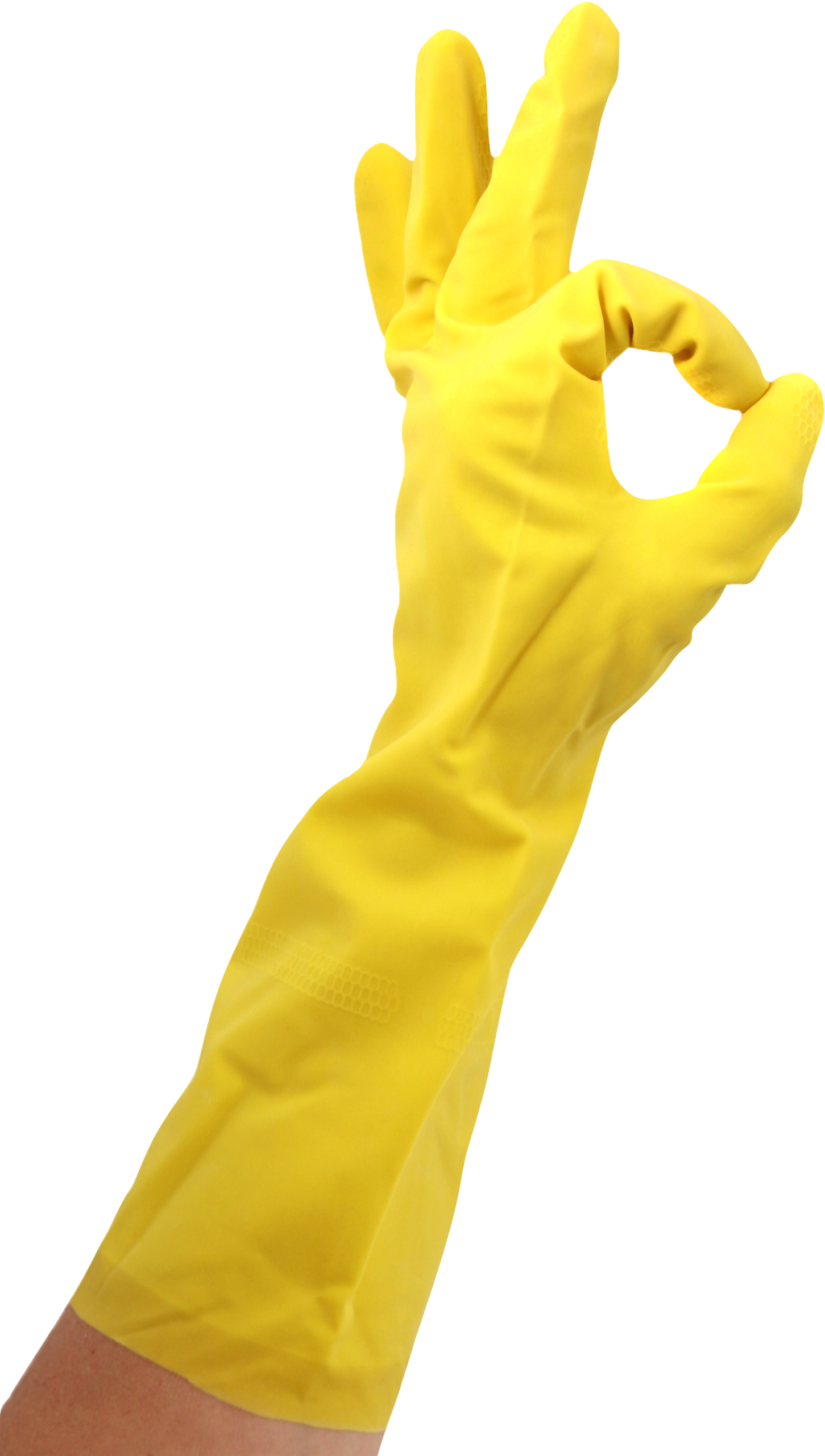 Clear Background Latex Glove Making Ok Sign (1451x2562), Png Download