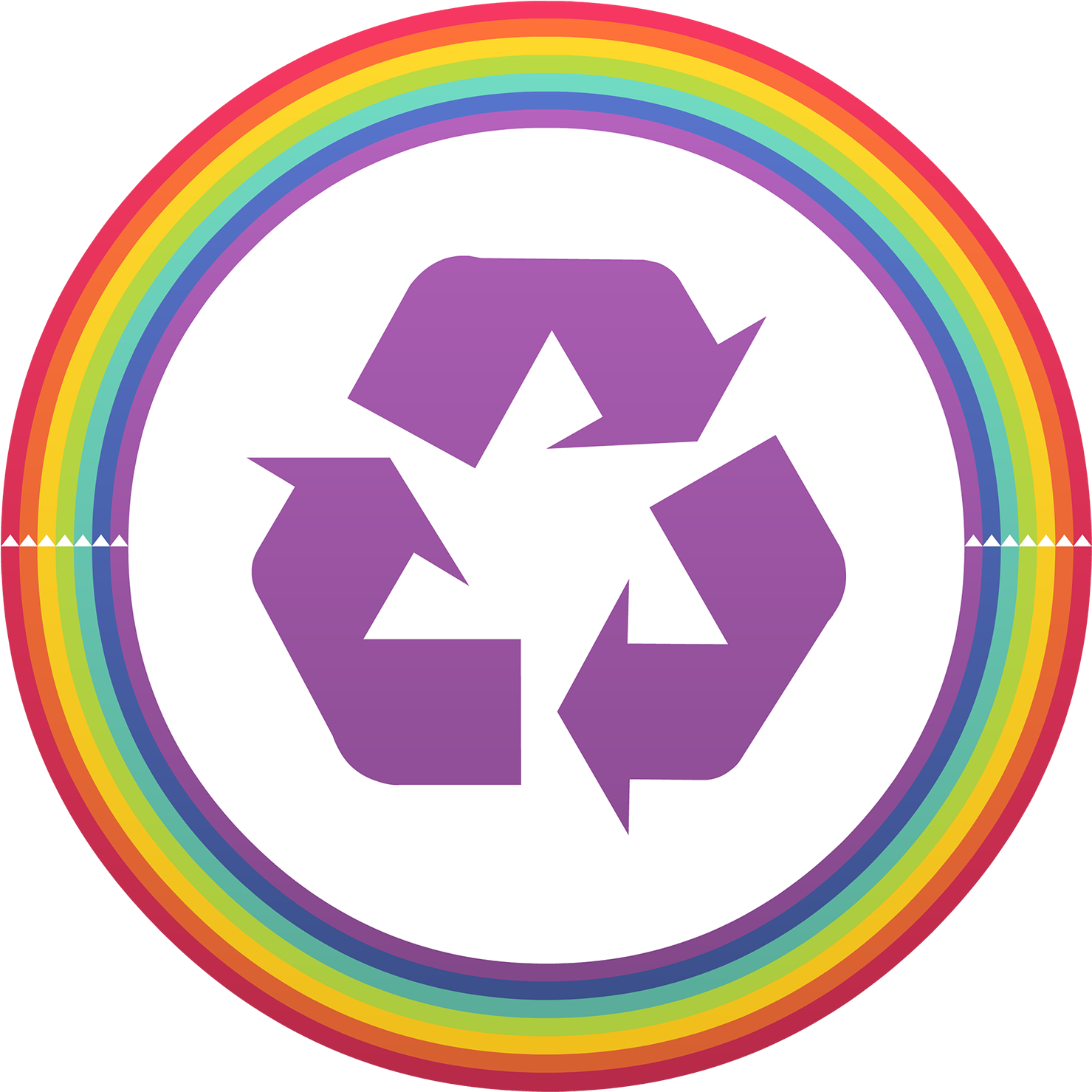 Zero Waste Symbol No Text - Blue Recycling Only Sign (1600x1600), Png Download
