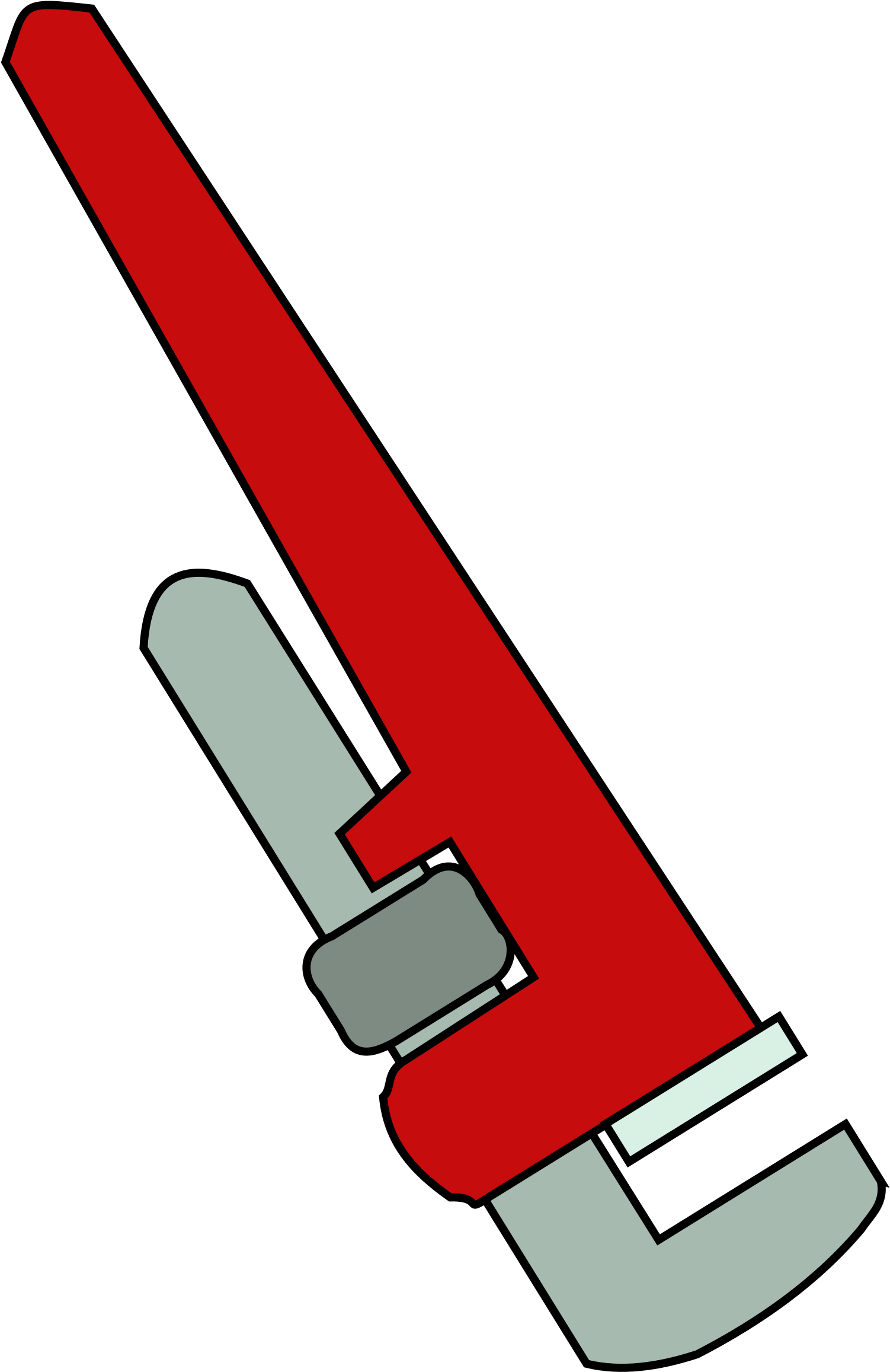 Pipe By Bnielsen A On Openclipart Card - Pipe Wrench Clipart (1543x2400), Png Download