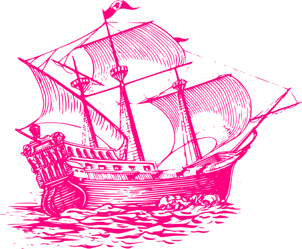 Pink Clipart Pirate Ship - Spanish Galleon In Philippines (600x495), Png Download