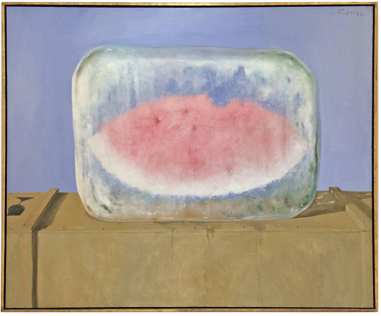 “watermelon On Ice” Oil Painting On Canvas By Julio - Painting (1280x1280), Png Download