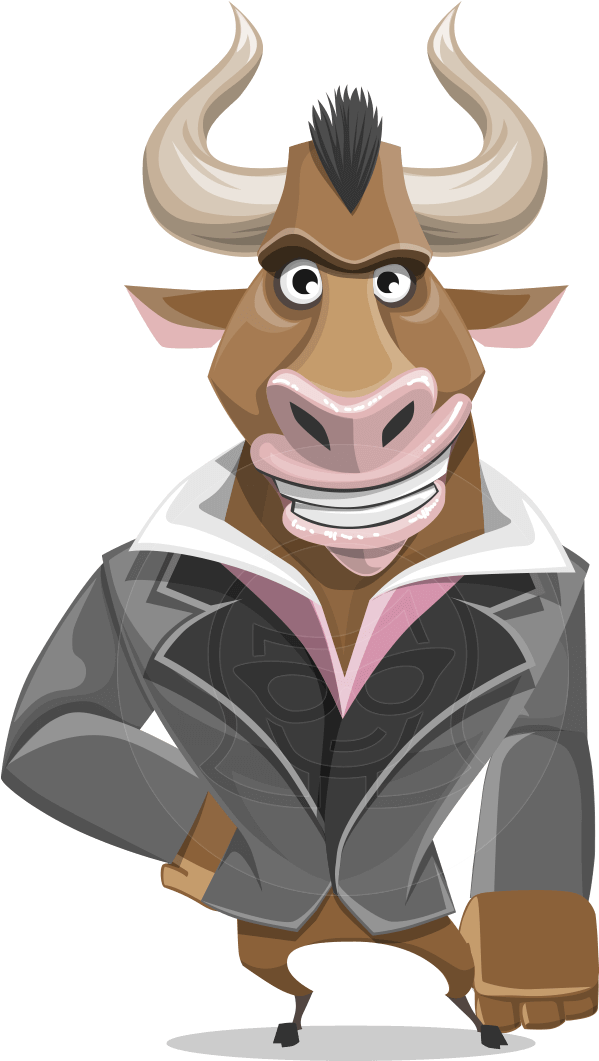 Barry The Bull - Cartoon (866x1060), Png Download