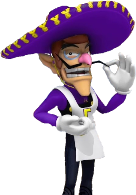 Waluigi Moustache Png - Waluigi Taco Stand Png (478x636), Png Download