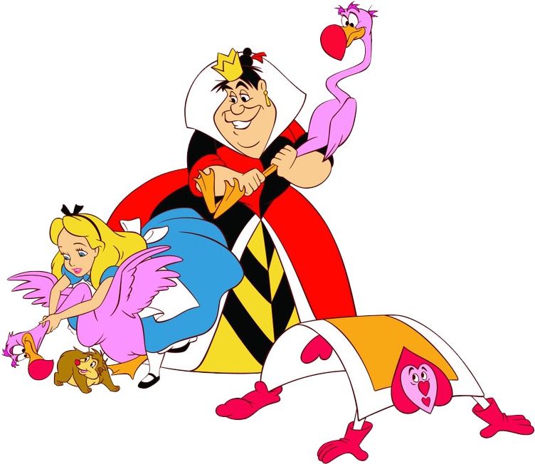 Alice In Wonderland Group Clipart - Disney Alice In Wonderland Croquet (770x671), Png Download