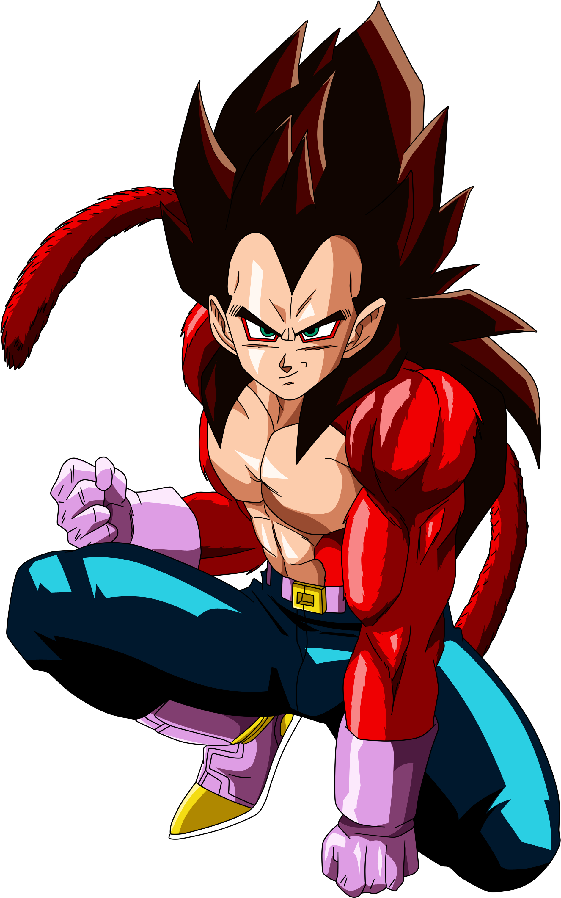 Goku Transparent Ssj4 Vegeta - Dragon Ball Z Vegeta Ssj4 (2347x3300), Png Download