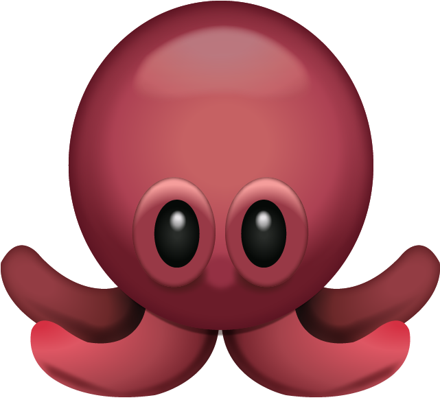 Octopus Emoji (640x640), Png Download