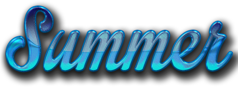 Blue Summer Text Png - Electric Blue (1000x500), Png Download