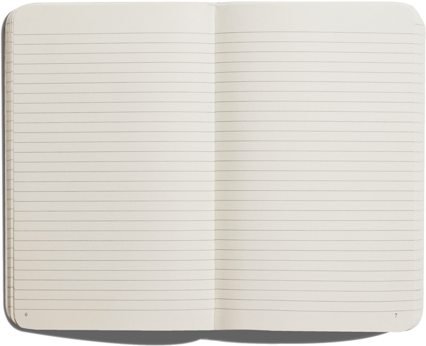64 Ruled Pages - Notebook Pages Transparent (1000x725), Png Download