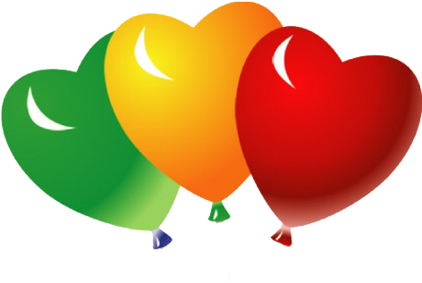 Heart Balloons Png Photo - Heart Shaped Balloons Png (501x324), Png Download