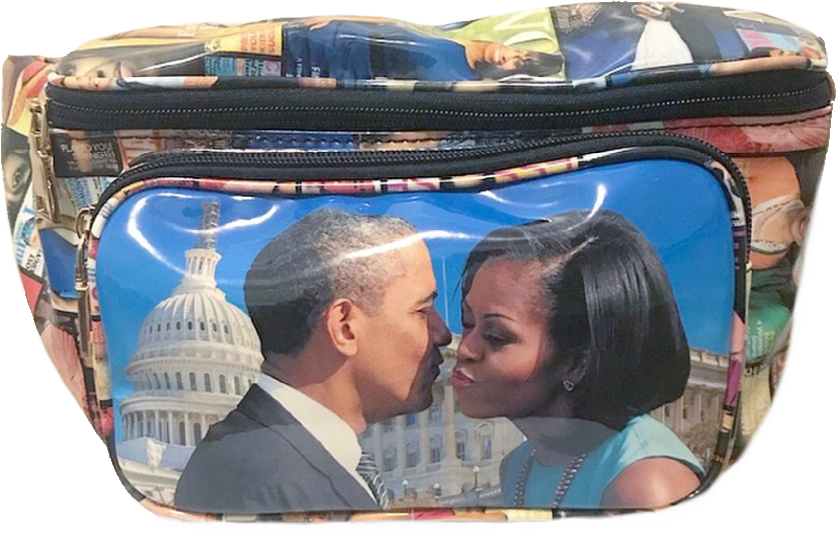 Blue Brown Fanny Pack Bag Polyvore Moodboard Filler - Mood Board (2048x1459), Png Download