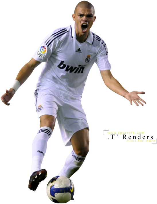 Pepe Soccer Wallpaper - Defender Real Madrid No Background (625x800), Png Download