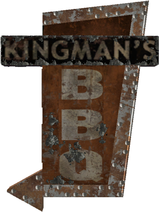 Neon Sign Kingmans Bbq - Neon Sign (935x794), Png Download
