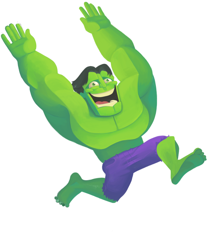 Happy Hulk - Happy Hulk Png (1044x1000), Png Download